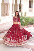 Premium Embroidered Lehenga Choli Set with Dupatta | Bridal Functions Outfit