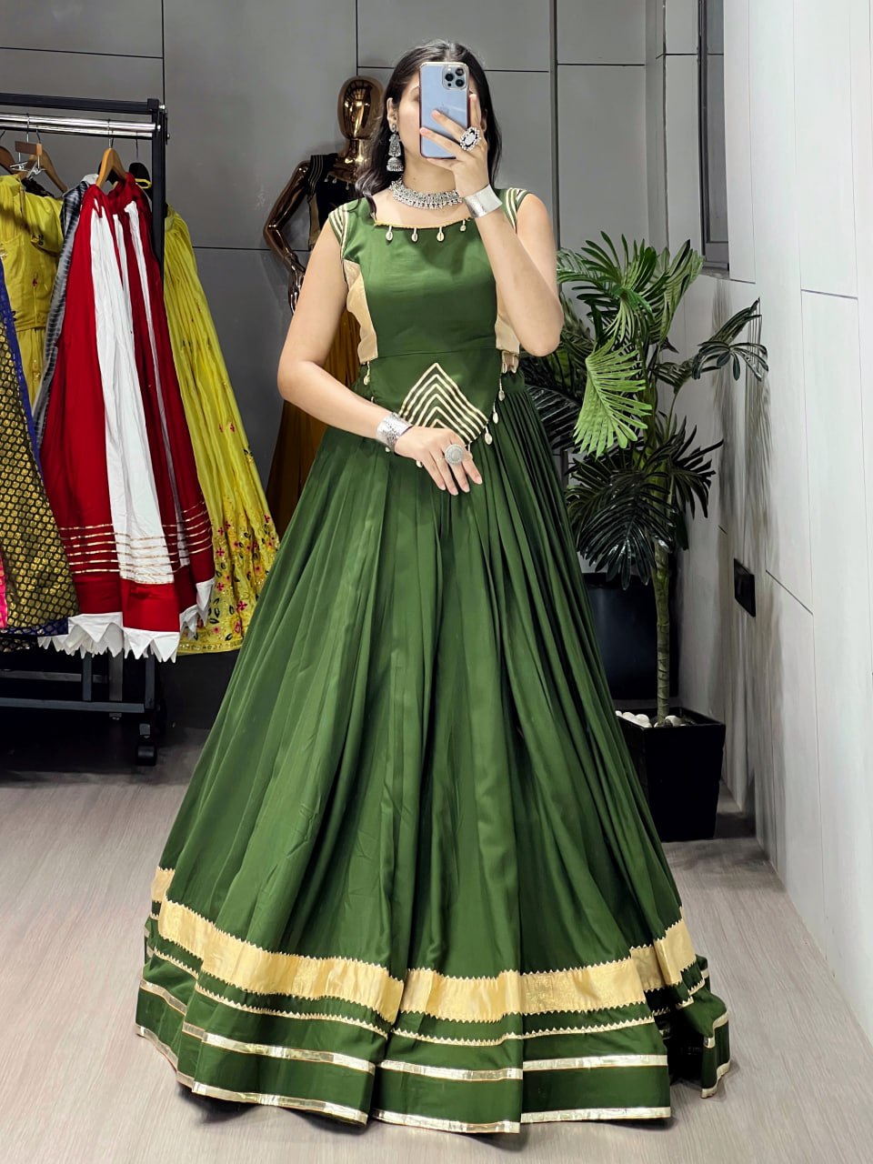 Navratri Lehenga with Fancy Zigzag Patti Top