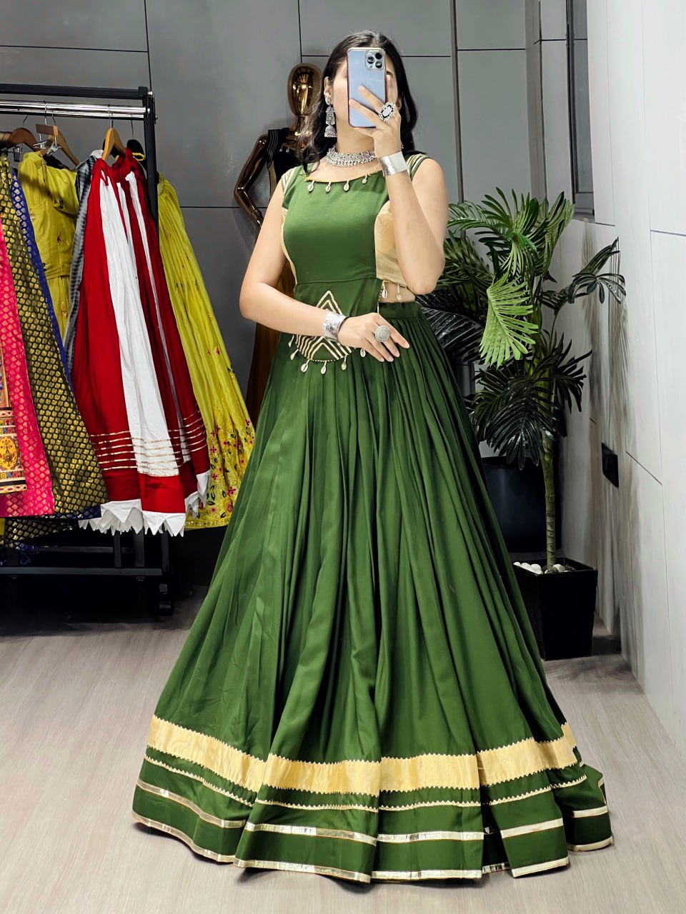 Navratri Lehenga with Fancy Zigzag Patti Top