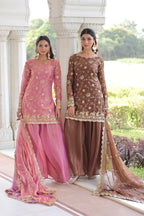 Premium Sequins Embroidered Fendy Sharara Suit Set