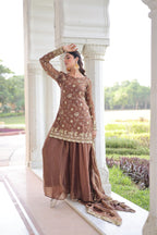 Premium Sequins Embroidered Fendy Sharara Suit Set