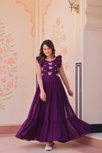 Premium Designer Embroidered Flared Gown