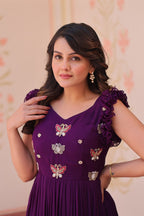 Premium Designer Embroidered Flared Gown