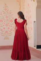 Premium Designer Embroidered Flared Gown