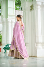 Designer Embroidered Faux Georgette Gown Dupatta Set