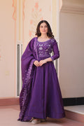 Gown with Dupatta for Women – Beads Embroidered Festive Ethnic Wear