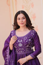 Gown with Dupatta for Women – Beads Embroidered Festive Ethnic Wear