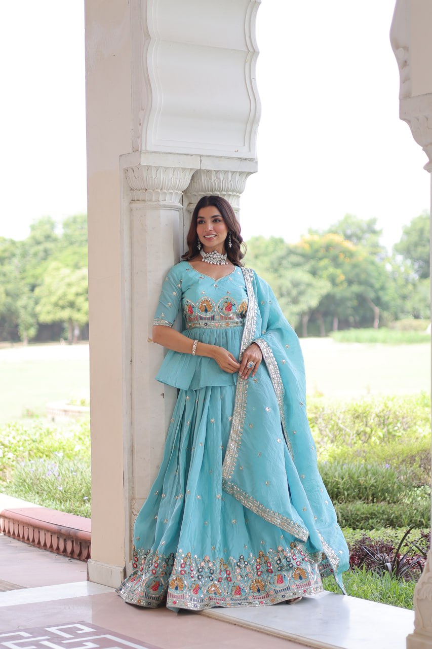 Premium Sequins Embroidered Readymade Lehenga Choli Set
