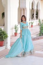 Premium Sequins Embroidered Readymade Lehenga Choli Set