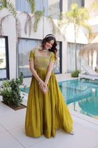 Premium Sequins Zari Embroidered Party Wear Gown