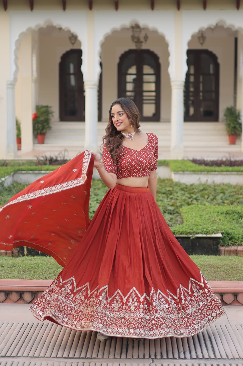 Designer Sequins Embroidered Lehenga Choli Set