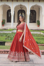 Designer Sequins Embroidered Lehenga Choli Set
