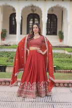 Designer Sequins Embroidered Lehenga Choli Set