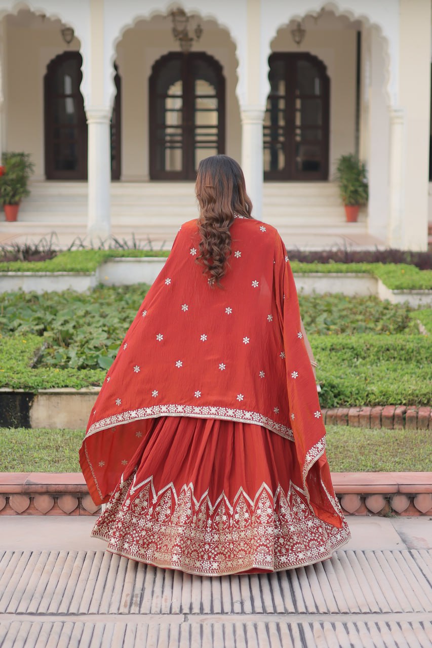 Designer Sequins Embroidered Lehenga Choli Set