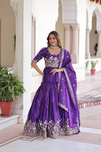 Premium Sequins Embroidered Readymade Lehenga Choli Set