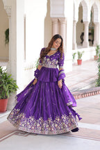 Premium Sequins Embroidered Readymade Lehenga Choli Set