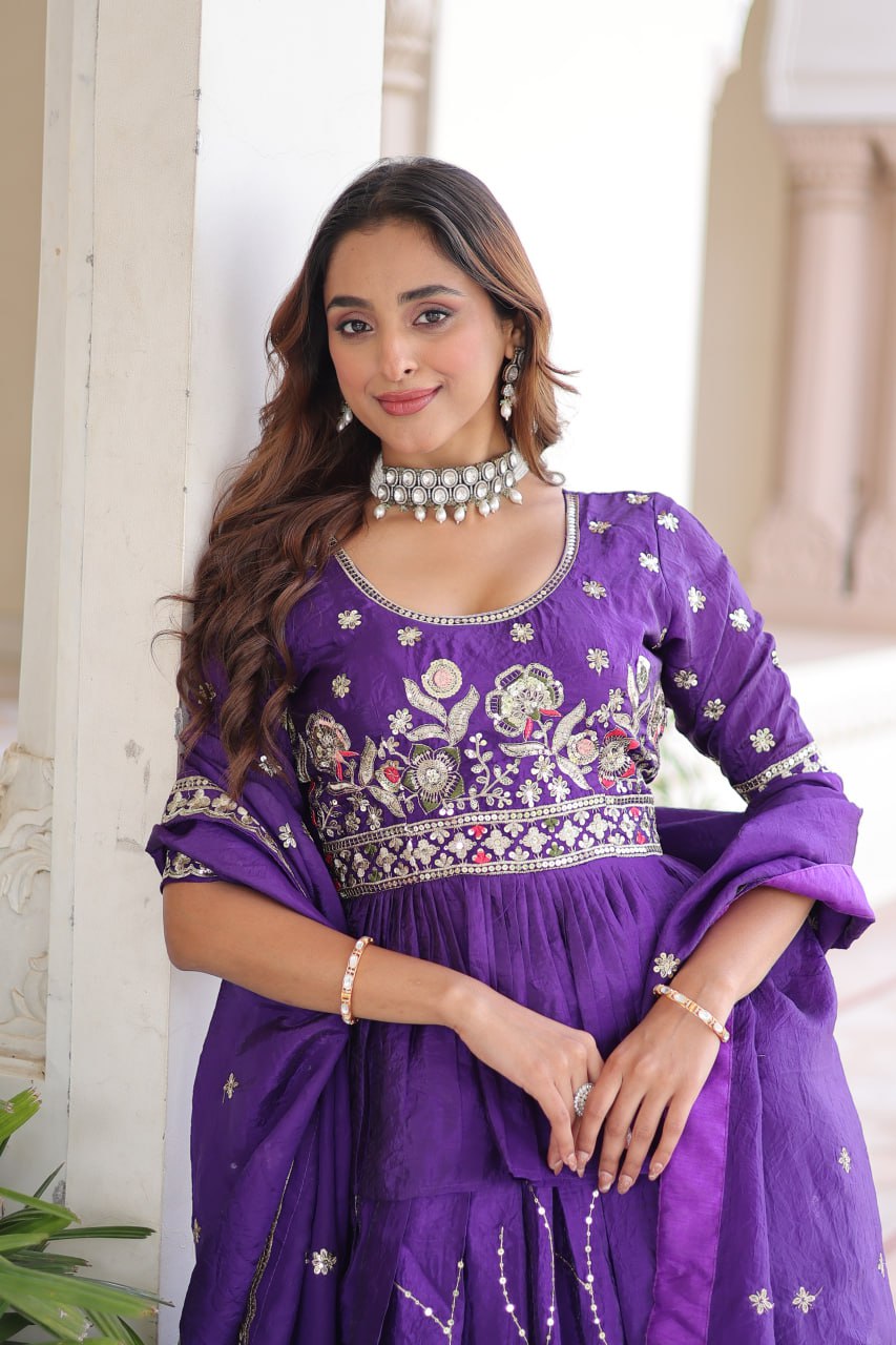 Premium Sequins Embroidered Readymade Lehenga Choli Set