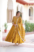 Premium Sequins Embroidered Gown Dupatta Set