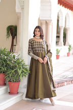 Premium Sequins Embroidered Gown Dupatta Set