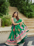 Navratri Special Green Lehenga Choli