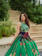 Navratri Special Green Lehenga Choli