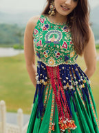 Navratri Special Green Lehenga Choli