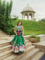 Navratri Special Green Lehenga Choli