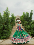 Navratri Special Green Lehenga Choli