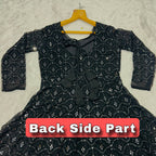 Premium Black Sequins Embroidered Anarkali Suit Set with Sharara
