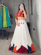 White Navratri Lehenga Choli Set