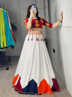 White Navratri Lehenga Choli Set