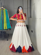 White Navratri Lehenga Choli Set