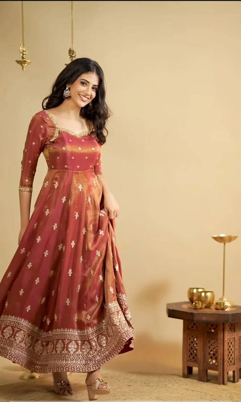 Designer Cosmo Embroidered Kali-Cut Anarkali Suit Set with Dupatta