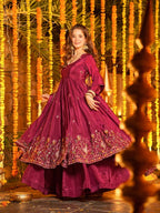 Premium Designer Anarkali Set with Plazo & Dupatta