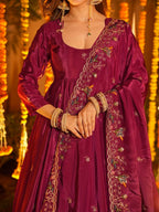 Premium Designer Anarkali Set with Plazo & Dupatta