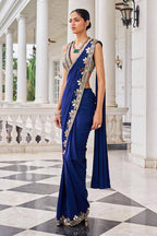 Royal Blue Ready to Wear Party Saree