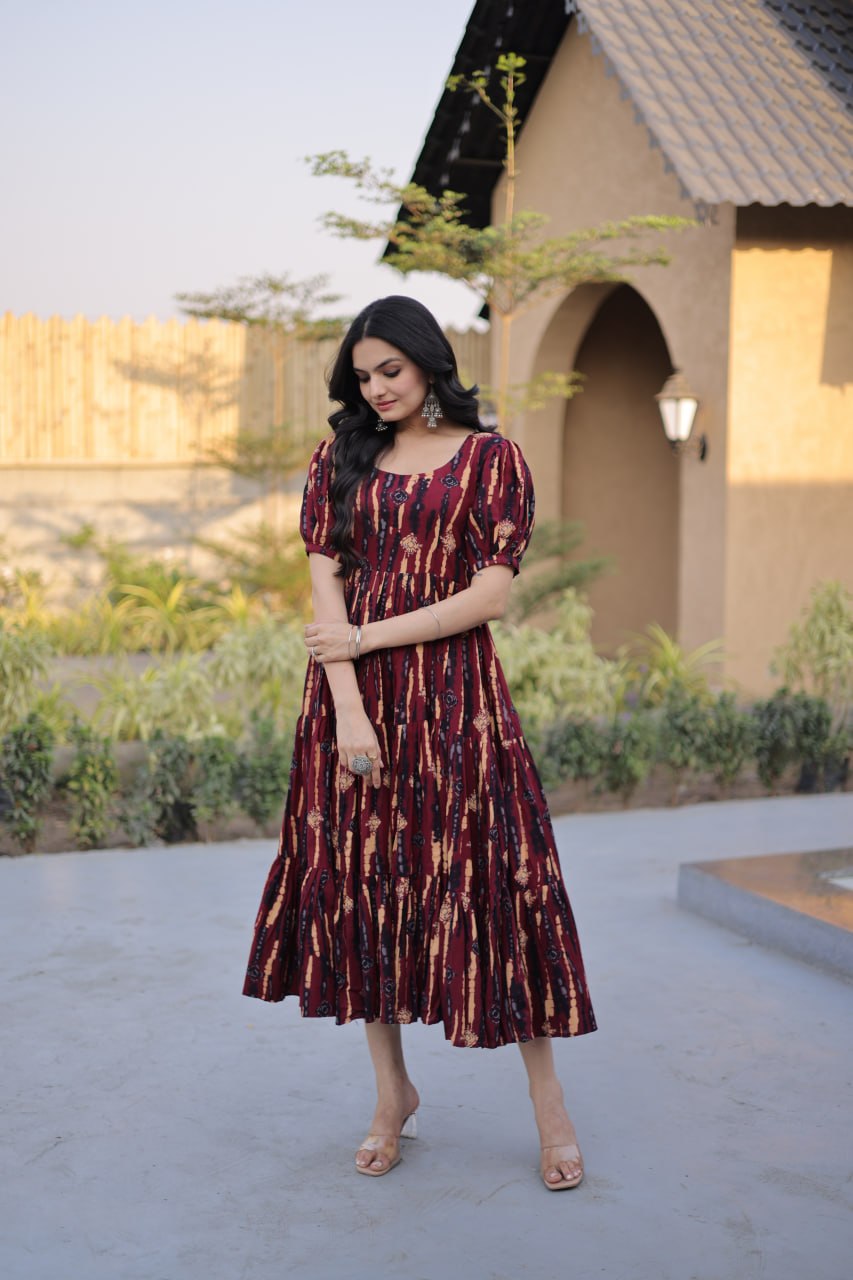 Premium Printed Cotton Designer Kurti