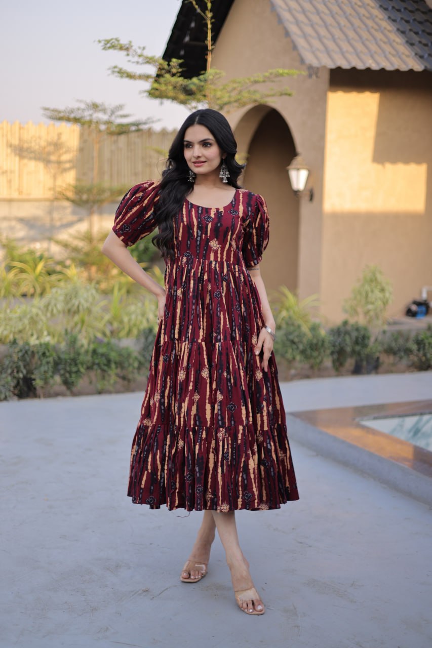 Premium Printed Cotton Designer Kurti