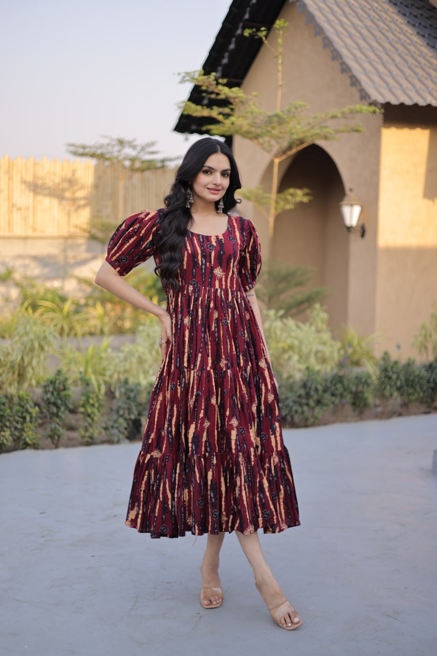Premium Printed Cotton Designer Kurti