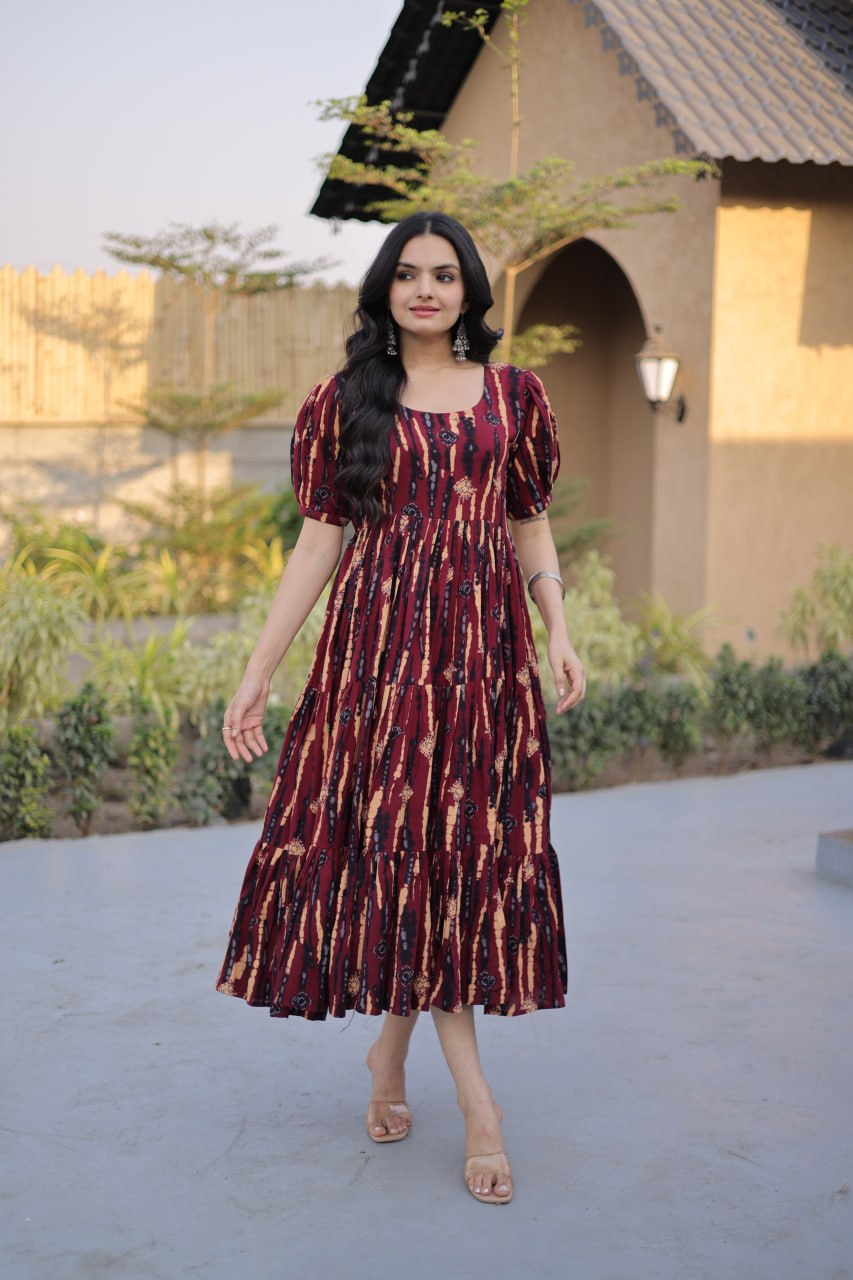 Premium Printed Cotton Designer Kurti