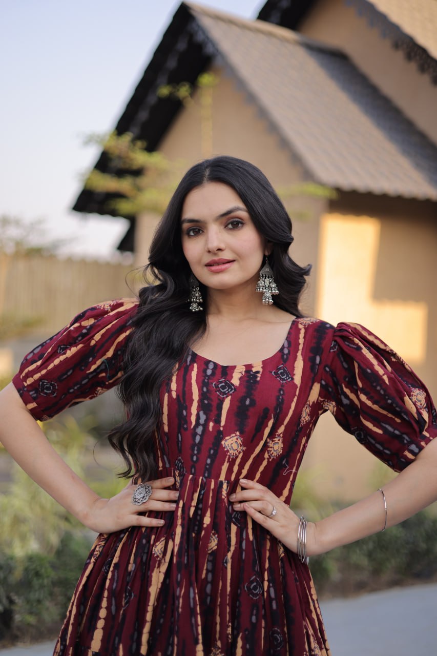 Premium Printed Cotton Designer Kurti