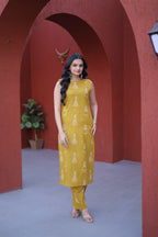 Premium Printed Cotton Kurti With Pant Set