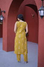 Premium Printed Cotton Kurti With Pant Set