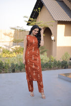 Premium Printed Cotton Kurti With Pant Set