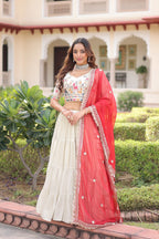Premium Designer Cosmos Silk Lehenga Choli Dupatta Set