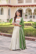 Premium Designer Cosmos Silk Lehenga Choli Dupatta Set