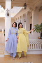 Premium Embroidered Gown Pant Set with Dupatta for Women