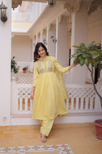 Premium Embroidered Gown Pant Set with Dupatta for Women