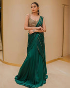 Ready to Wear Mirror Work Wedding Saree