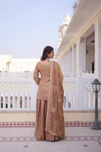 Premium Designer Fendi Crush Sharara Suit Set with Dupatta